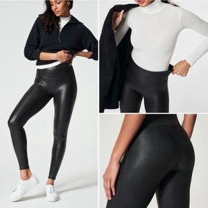 SPANX Faux Leather Leggings - size XS